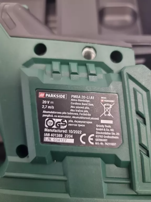 PIŁA TAŚMOWA PARKSIDE PMBA 20-LI A1