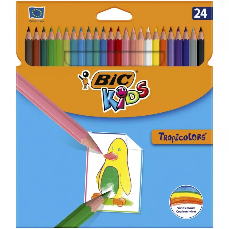 KREDKI BIC KIDS TROPICOLORS 24SZT.