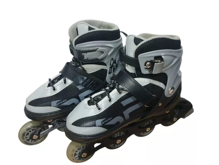 SPOKEY ROLKI QUATTRO REGULOWANE 38-41 CZARNO SZARE