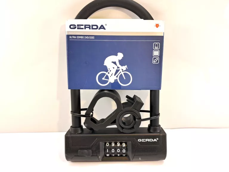 ZABEZPIECZENIE ROWEROWE NA KOD U-LOCK GERDA ULTRA COMBO 245/153C *IDEAŁ*