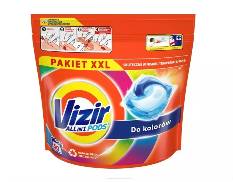 VIZIR ALL IN 1 PODS KAPSUŁKI DO PRANIA COLOR 50 SZT.