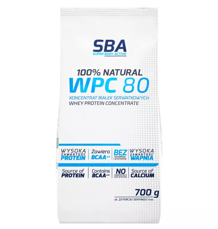 KONCENTRAT BIAŁKA SERWATKOWEGO SBA WPC80 700G