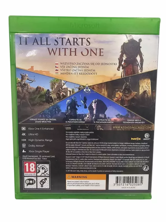 GRA ASSASSIN'S CREED ORIGINS XBOX ONE