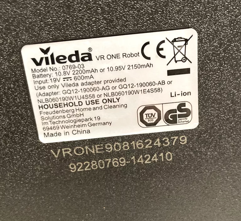 ROBOT VILEDA VR ONE ROBOT 0769-03!POLECAM