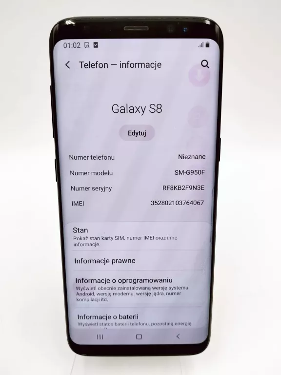 TELEFON SAMSUNG GALAXY S8 4GB / 64GB 4G (LTE) CZARNY