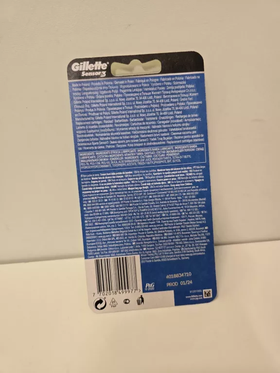 OSTRZA DO MASZYNKI GILLETTE SENSOR 3 8SZT