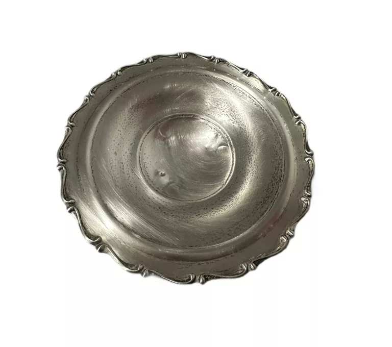 SREBRNA PATERA WŁOCHY NA 3 NÓŻKACH PR.800/ŚREDNICA 26CM DEKORACJA,VINTAGE