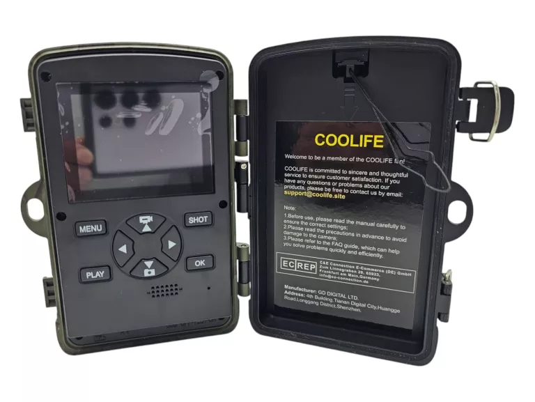 KAMERA MYŚLIWSKA COOLIFE H881 PLUS 48MP 4K 32GB SZEROKOKĄTNY NOKTOWIZOR