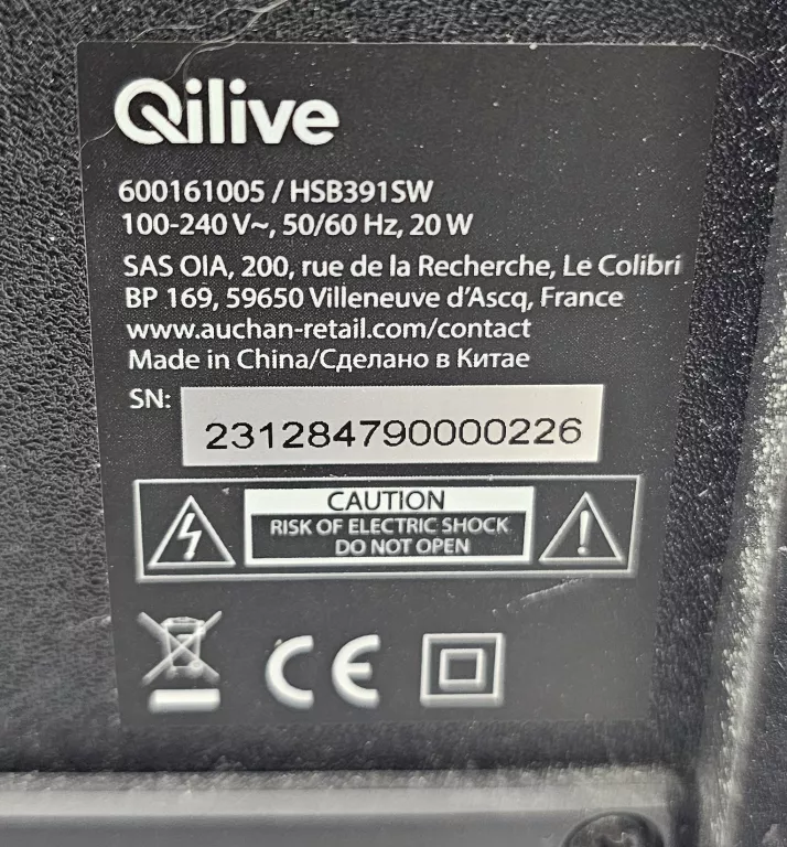 SOUNDBAR QILIVE 200W KOMPLET GW!