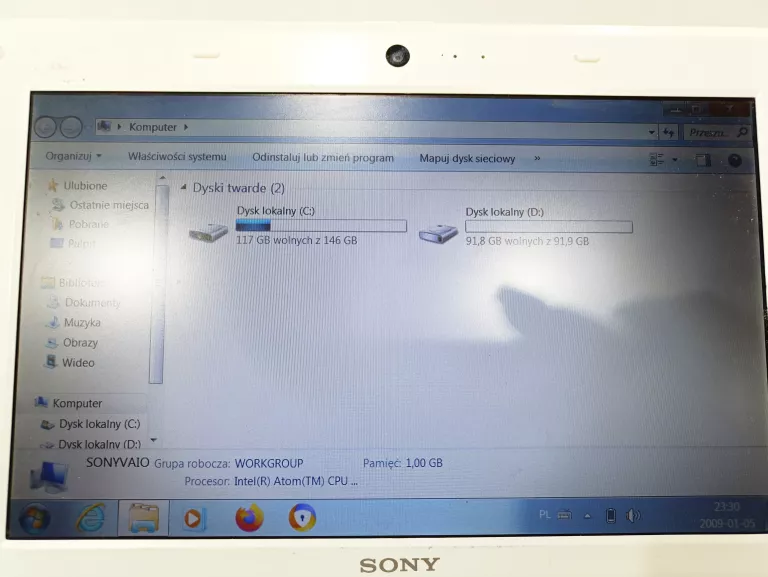 LAPTOP SONY VAIO PCG-21313M 10,1 "