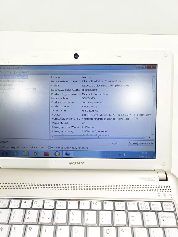 LAPTOP SONY VAIO PCG-21313M 10,1 "