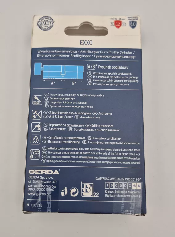 WKŁADKA DO ZAMKA GERDA 30/40 EXXO
