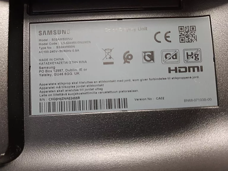 MONITOR SAMSUNG SMART S32AM500NU
