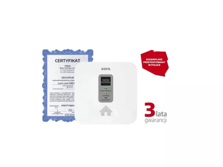 CZUJNIK DETEKTOR CZADU I GAZU ZIEMNEGO 2W1 230V