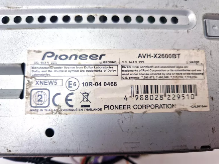 RADIOODTWARZACZ AKCESORYJNY PIONEER AVH-X2600BT