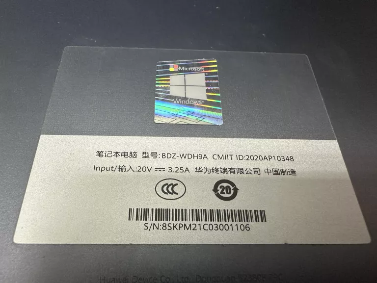 LAPTOP HUAWEI B3-520 I5 8 GB 512GB SSD WIN 10 PRO