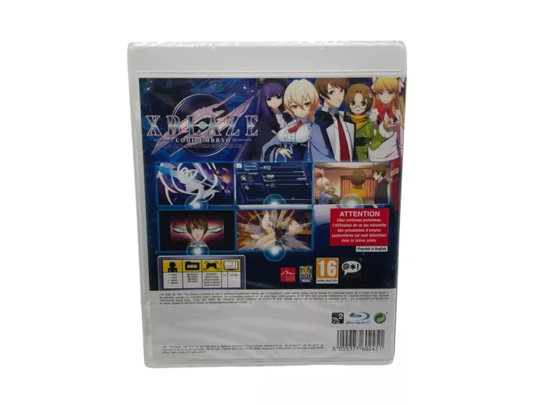 GRA XBLAZE CODE: EMBRYO SONY PLAYSTATION 3 - ZAFOLIOWANA!