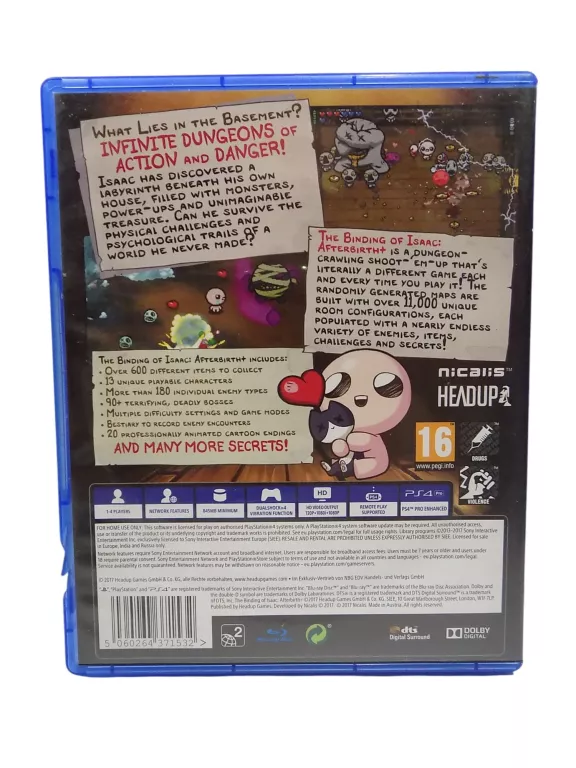 THE BINDING OF ISAAC AFTERBIRTH GRA NA PS4