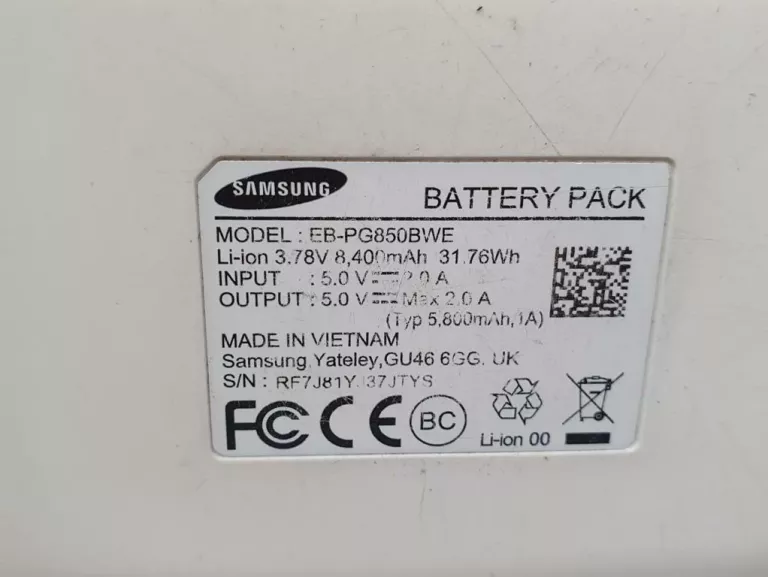 POWERBANK SAMSUNG EB-PG850 8400 MAH