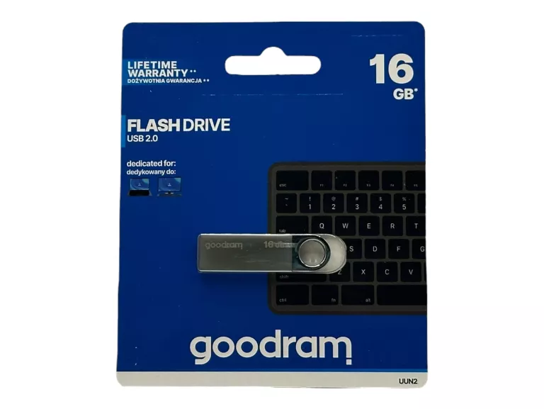 PENDRIVE GOODRAM UUN2 PENDRIVE16GB USB 2.0 16 GB USB 2.0 SREBRNY