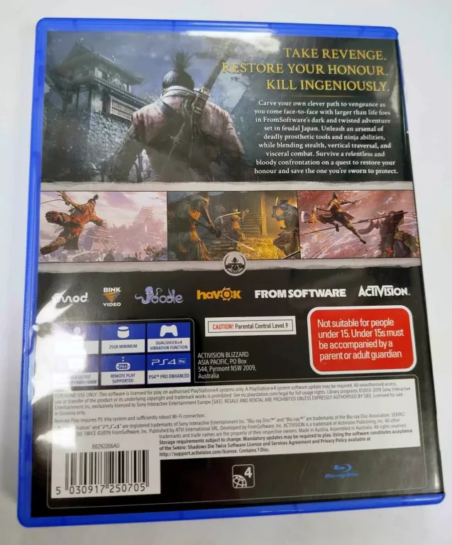 GRA SEKIRO SHADOWS DIE TWICE PS4