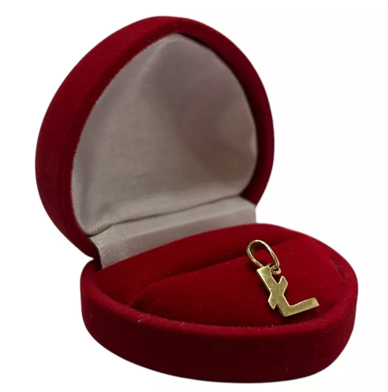 ŚLICZNA ZŁOTA ZAWIESZKA LITERKA ,,Ł" 0,56G 585