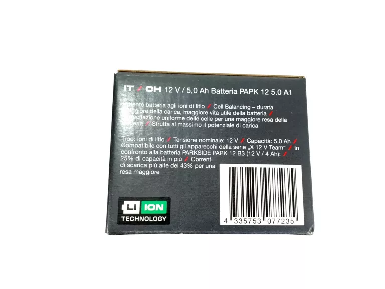 AKUMULATOR BATERIA PARKSIDE PERFORMANCE PAPK 12 5.0 A1 12 V 5 AH