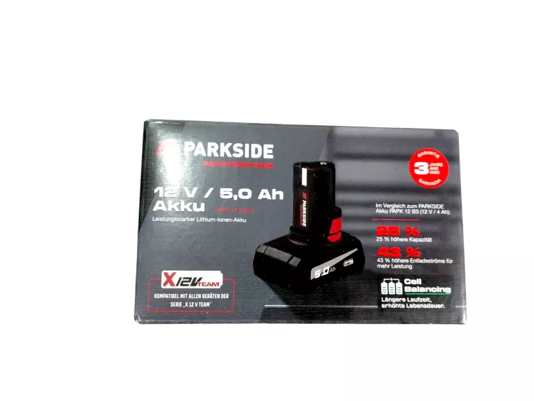 AKUMULATOR BATERIA PARKSIDE PERFORMANCE PAPK 12 5.0 A1 12 V 5 AH