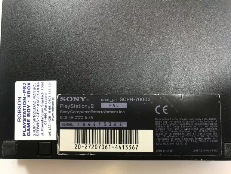 KONSOLA PS2 SLIM + KABLE+1 PAD
