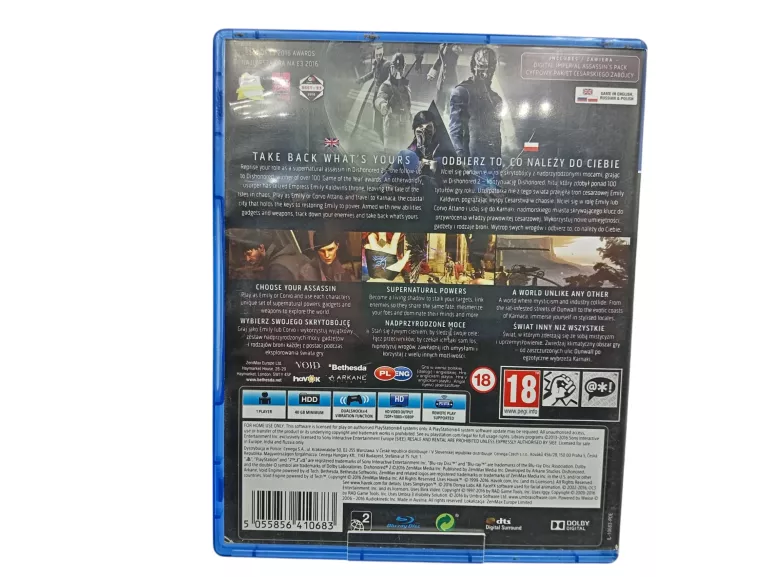 GRA DISHONORED 2 PLAYSTATION 4