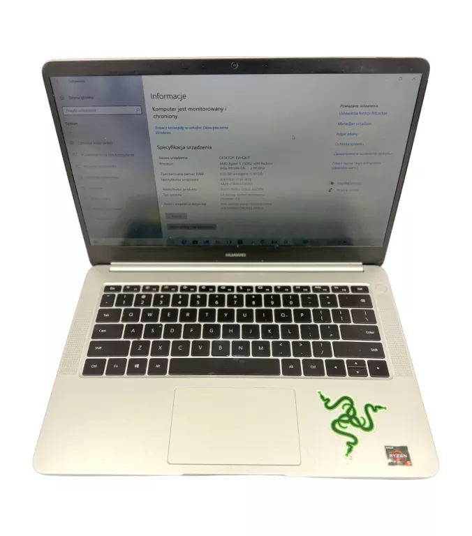 LAPTOP HUAWEI MATEBOOK KPL-W00/RYZEN 5/8GB/128GB