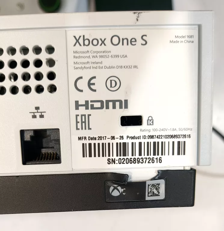 KONSOLA XBOX ONE S + DYSK 2TB