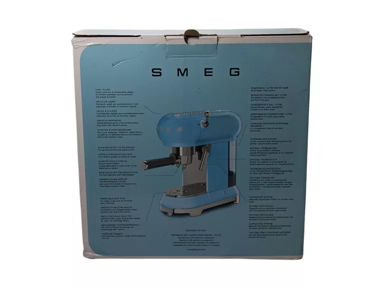 EKSPRES KOLBOWY SMEG ECF01BLEU CZARNY