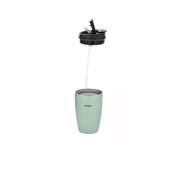 KUBEK TERMICZNY STALOWY 350 ML 2W1 DUKA RESA 2222038 ZIELONY TERMOS BIDON