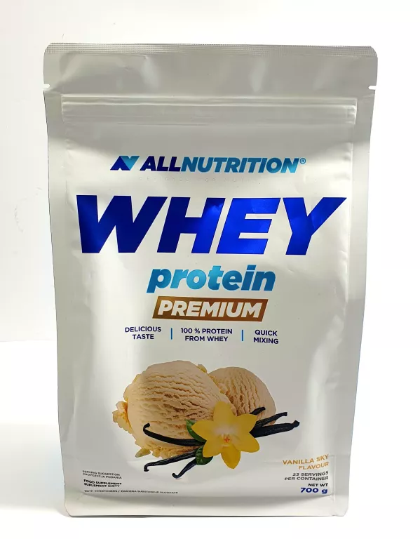 ALLNUTRITION WHEY PROTEIN PREMIUM WANILIA , ODŻYWKA BIAŁKOWA WPC, 700 G,