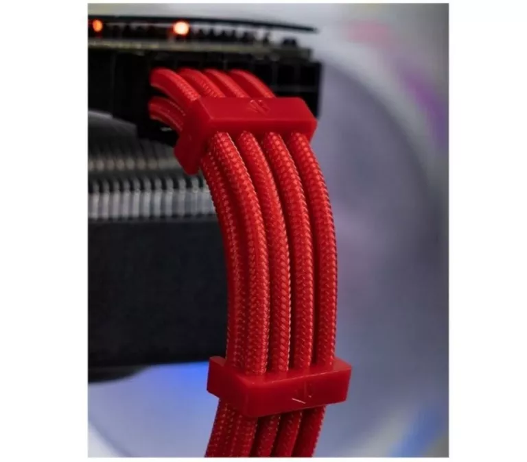 ZESTAW CZERWONYCH PRZEDŁUŻACZY DO ZASILACZA ATX 4 KIT 18 AWG PC ASIAHORSE