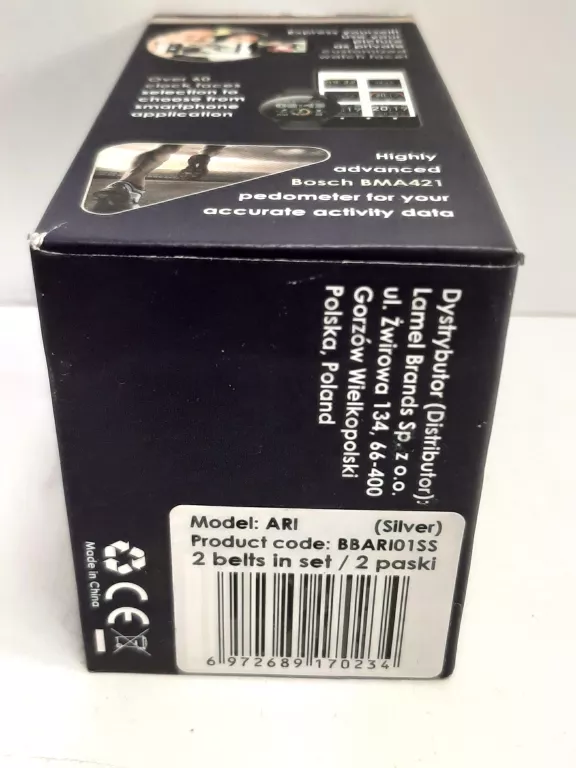 SMARTWATCH BEMI ARI SREBRNY BT PULSOMETR 1.3" 240X240 170MAH 64MB
