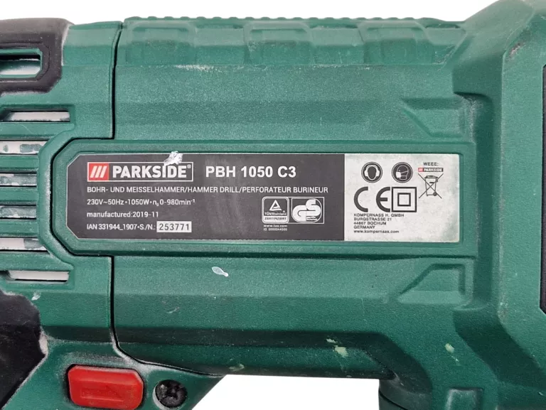 MŁOTOWIERTARKA PARKSIDE PBH 1050 C3 1050W 3J