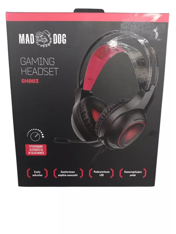 SŁUCHAWKI MAD DOG GH003 KOMPLET