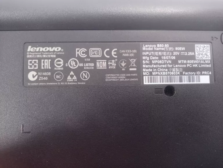 ŚWIETNY LAPTOP LENOVO B50-80 I5/8 RAM/ 128 SSD