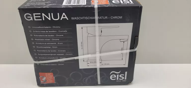 BATERIA UMYWALKOWA STOJĄCA GUTTA GENUA SREBRNY