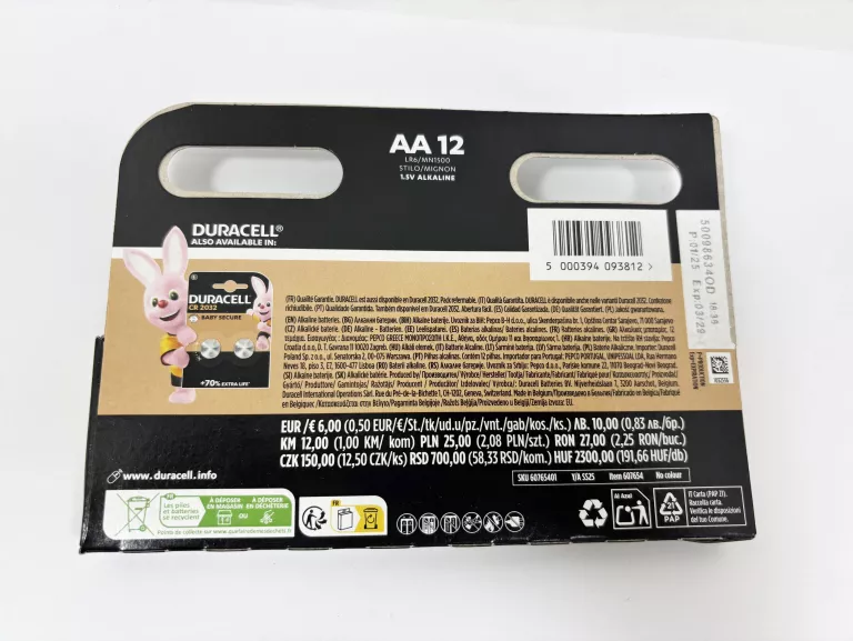 BATERIE DURACEL AA 12