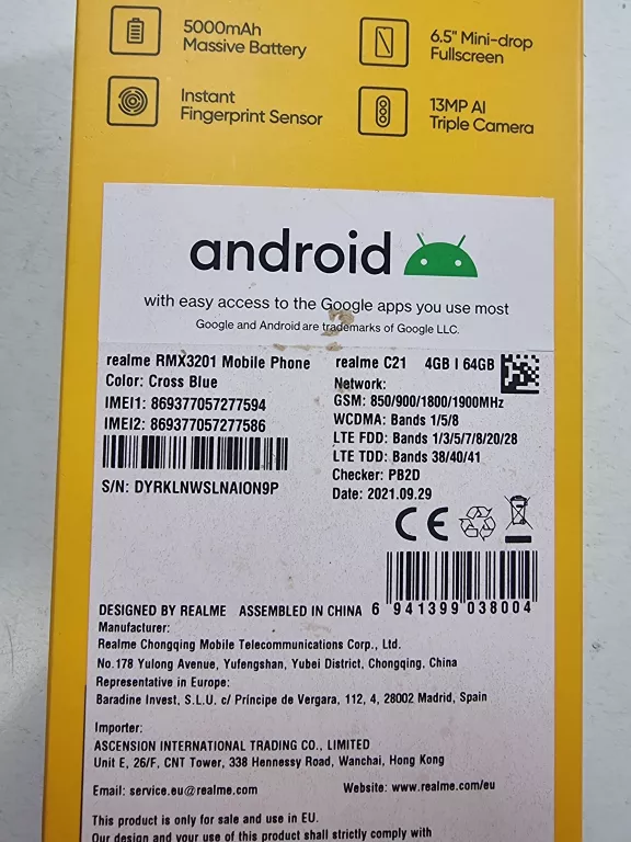 TELEFON REALME C21 4/64GB