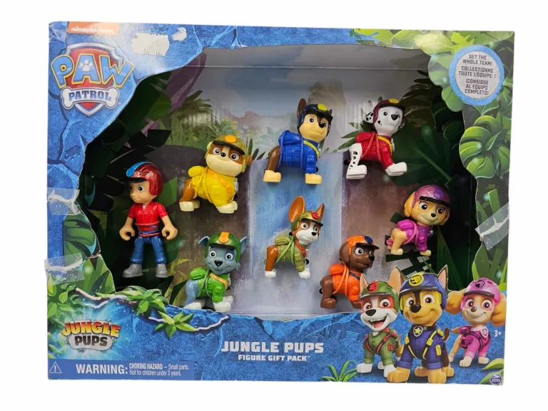 PSI PATROL JUNGLE PUPS 8 FIGUREK PIESKI RYDER RUCHOME FIGURKI PAW PATROL