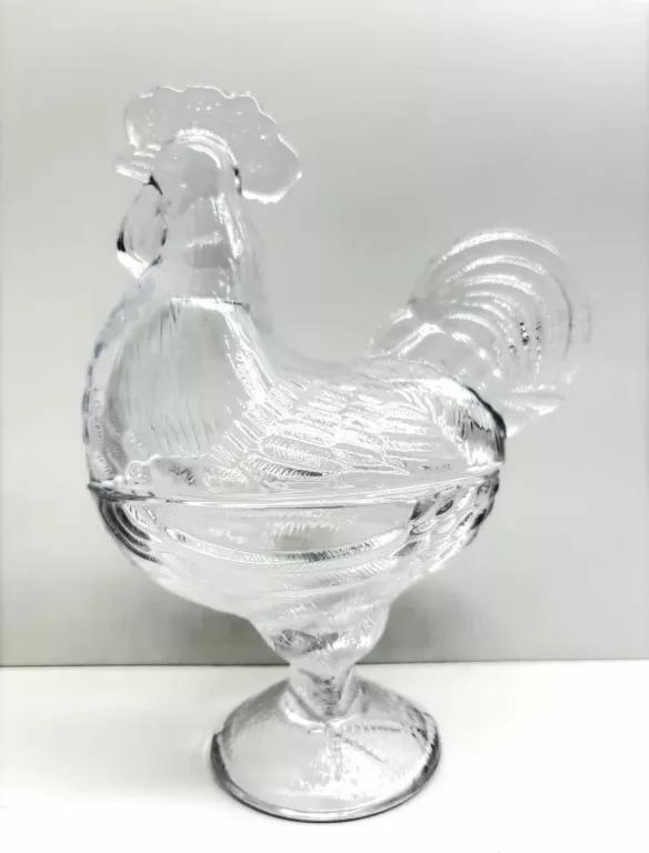 POJEMNIK SZKLANY HOMLA KURA WIELKANOC 22/18 CM NA MASŁO CUKIERKI CIASTKA
