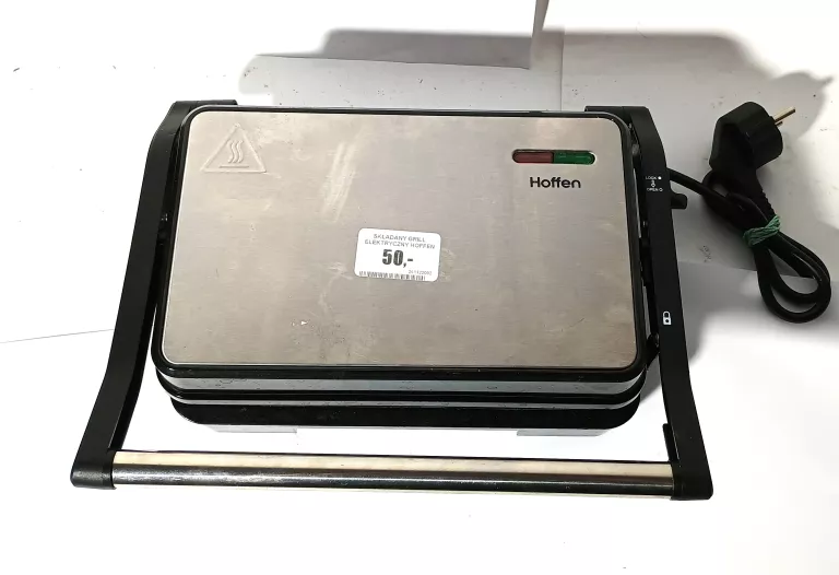 SKŁADANY GRILL ELEKTRYCZNY HOFFEN SG-4433 CZARNY 1000 W