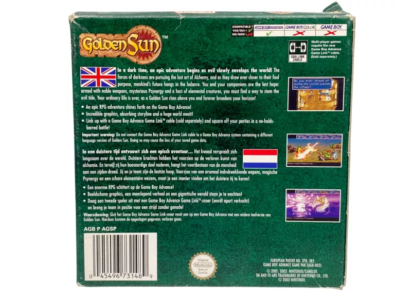 GRA GOLDEN SUN PAL GAMEBOY ADVANCE GBA