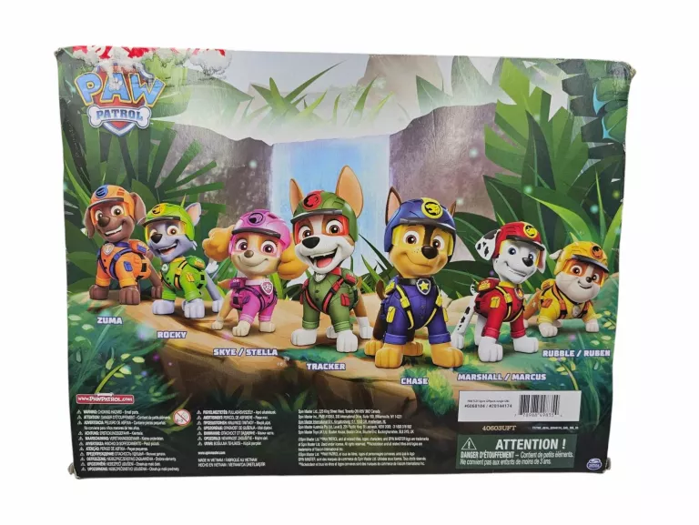 PSI PATROL JUNGLE PUPS 8 FIGUREK PIESKI RYDER RUCHOME FIGURKI PAW PATROL