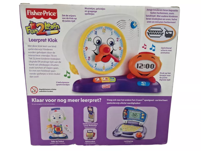 FISHER PRICE LEERPRET KLOK UCZĄCY ZEGAREK J. NIEMIECKI
