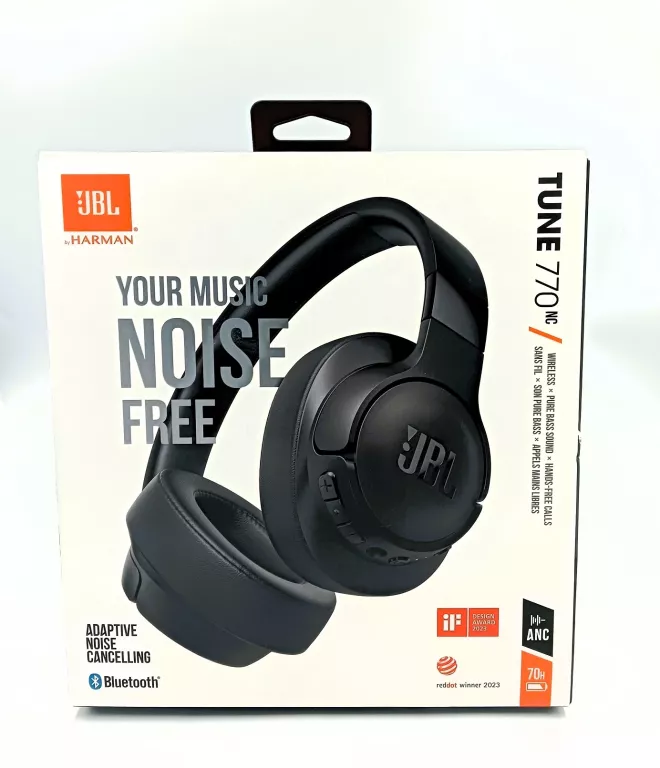 SŁUCHAWKI BEZPRZEWODOWE JBL TUNE 770NC ANC NAUSZNE BLUETOOTH Z MIKROFONEM